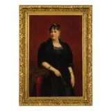 Eugenio De Blaas, Albano, 1843 - Venezia, 1931 / Ritratto della Principessa Virginia Chigi Albani della Rovere / Firmato E De Blaas e datato 1889 in alto a sinistra, oil on panel