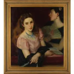 1897 - 1980 / Donne a teatro / Firmato F Vidal e datato 1944 in basso a sinistra by Francisco Vidal, oil on canvas, offered Jun 2020