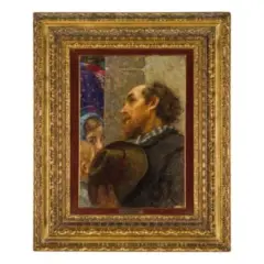 Luigi Rossi, Castagnola di Lugano, 1853 - Sala Capriasca, 1923 / Il fervente / Firmato L Rossi in basso a destra, oil on canvas