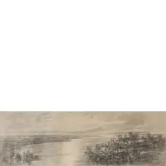 Gaetano Previati, Ferrara, 1852 - Lavagna, 1920 / Quel ramo del Lago di Como / Firmato Previati in basso a destra, pencil on paper
