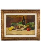 Giovanni Bartolena, Livorno, 1866 - 1942 / Natura morta con piatto e asparagi / Firmato Gio Bartolena in basso a sinistra