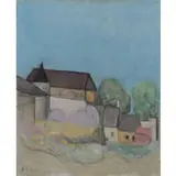 Giuseppe Cesetti, Tuscania 1902 - 1990 / Paesaggio di Camarga, 1975