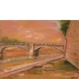 Ugo Attardi, Genova 1923 - Roma 2006 / Ponte sul Tevere