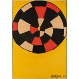 Alexander Calder, Philadelphia 1898 - New York 1976 / Composizione, 1970, mixed media on paper applicata on canvas