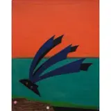 Roberto Crippa, Milano 1921 - Bresso 1972 / Oiseau, 1970, mixed media on panel