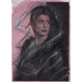 Arnulf Rainer, Baden 1929 / Catherine Deneuve CD 38, 1999, mixed media and acquerello on paper