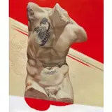 Laura Migotto, Roma 1965 / Torso tattoo, 2019, oil and tecnica mista on canvas