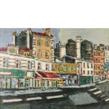 Orfeo Tamburi, Jesi 1910 - Parigi 1994 / Parigi, lithograph a colori on cardboard applicato on canvas