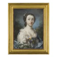 Francis Cotes, Ritratto di Mrs. Brogdon / Firmato e datato Cotes Pinxit 1752 in alto a destra, pastel on paper