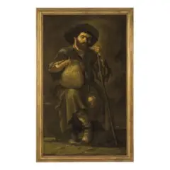 Ritratto di pitocco (Autoritratto del pittore?) by Giuseppe Romani, oil on canvas, offered Sep 2020