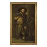 Giuseppe Romani, Ritratto di pitocco (Autoritratto del pittore?), oil on canvas