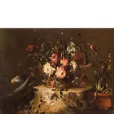 Vaso fiorito by Maestro dei fiori guardeschi, oil on canvas, offered Sep 2020