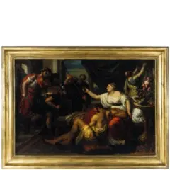 Carl Rahl, Vienna 1812 ; 1865 / Sansone e Dalila / Firmato C Rahl e datato 1854 in basso a sinistra, oil on canvas