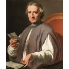 Giuseppe Bottani, Ritratto di Sante Lanucci Tarducci Vescovo di Civita Castellana e Orte / Firmato e datato Joseph Bottani Faciebat Rome 1743 per esteso sul retro, oil on canvas