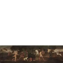 Paris Bordone, Caccia al cinghiale di Caledonio, oil on panel