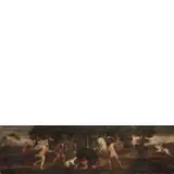 Paris Bordone, Caccia al cinghiale di Caledonio, oil on panel