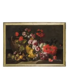 Nicola Casissa, Natura morta con frutta e fiori / Siglato NC sul vaso, oil on canvas
