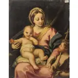 Carlo Maratti, Madonna con il Bambino e San Giovannino, oil on canvas