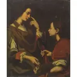 Lorenzo Lippi, L'Arcangelo Raffaele e Tobiolo, oil on canvas