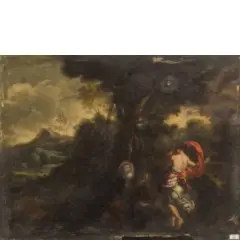 Le tentazioni di Sant'Antonio by Pietro Paolo Bonzi detto Il Gobbo Dei Carracci, oil on canvas, offered Sep 2020