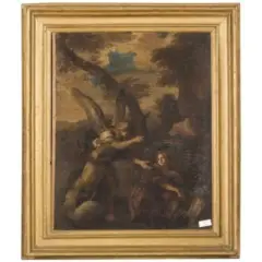 Filippo Lauri, Agar e l'angelo, oil on canvas