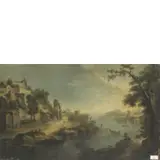 Paolo Anesi, Veduta del Tevere con l'Aventino
