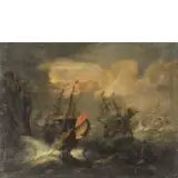 Matthieu van Plattenberg, Fortuna di mare, oil on canvas
