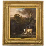Dirck van der Bergen, Paesaggio pastorale, oil on canvas
