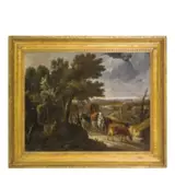 Pieter van Bloemen, Paesaggio con figure e cavalli