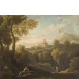 Paesaggio by Jan Frans van Bloemen, oil on canvas, offered Sep 2020