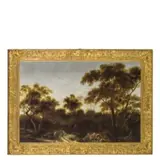Salomon Rombouts, Paesaggio boscoso, oil on panel