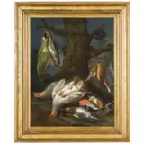 Cornelis van Lelienbergh, Paesaggio con cacciagione, oil on canvas