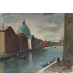 Eugenio Polesello, Pordenone, 1895 - Torino, 1983 / Venezia Canal Grande, oil on canvas