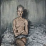 Alessandro Papetti, Milano 1958 / Figura nel letto, 1989, oil on canvas