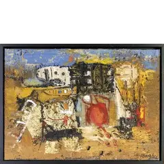 Alfonso Borghi, Campegine (Re) 1944 / Presso Campigno, 2005, mixed media on canvas