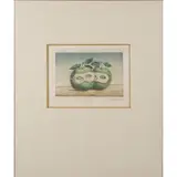 René Magritte, Lessines 1898 - Bruxelles 1967 / La Petre Marie (from Signe de Survie au Temps d'Amour), 1968, etching a colori on paper