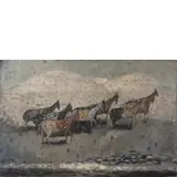 Anton Zoran Mušič, Boccavizza 1909 - Venezia 2005 / Cavalli che passano, 1950