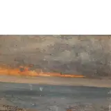 Federico Rossano, Napoli, 1835 - 1912 / Marina al tramonto / Firmato F Rossano in basso a sinistra