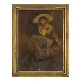Nicola Ciletti, San Giorgio la Molara, 1883 - 1967 / Ritratto di signora / Firmato N Ciletti in basso a destra, oil on canvas