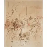 Franco Gentilini, Faenza 1909-Roma 1981 / Alla fiera, 1945