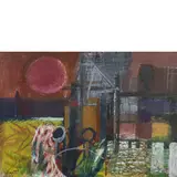 Bruno Saetti, Bologna 1902-1984 / Sole, 1959, mixed media on cartoncino