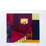 Valerio Adami, Bologna 1935 / Senza titolo, screenprint a colori on paper
