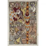 Twins Seven-Seven, Nigeria 1944-2011 / Oyekola-oosa, mixed media on tessuto