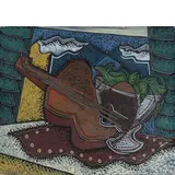 Pippo Oriani, Torino 1909-Roma 1972 / Compenetrazione chitarra-fruttiera, 1950