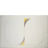 Shū Takahashi, Shin-Ichi-Cho 1930 / Senza titolo, 1973, screenprint estroflessa a colori on cartoncino