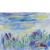 Antonio Corpora, Tunisi 1909-Roma 2004 / Il lago, mixed media on paper