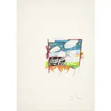 Mario Schifano, Homs 1934-Roma 1998 / Senza titolo, lithograph a colori and collage on paper