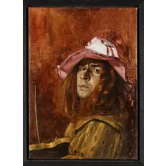 Federico Guida, Milano 1969 / Autoritratto con violino, 2009, oil on canvas