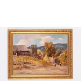 Kobyletska Poliana, 1891 - Uzhgorod, 1975 / Paesaggio con covoni / Firmato Bokshay e datato 1967 in basso a destra by Josif Josifovich Bokshay, oil on canvas, offered Apr 2021