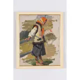 Kobyletska Poliana, 1891 - Uzhgorod, 1975 / Paesaggio con bambina by Josif Josifovich Bokshay, oil on cardboard, offered Apr 2021